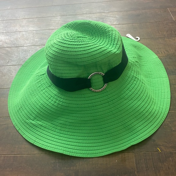 Ralph Lauren wide brim Green sun Hat with Black Band - Picture 8 of 9